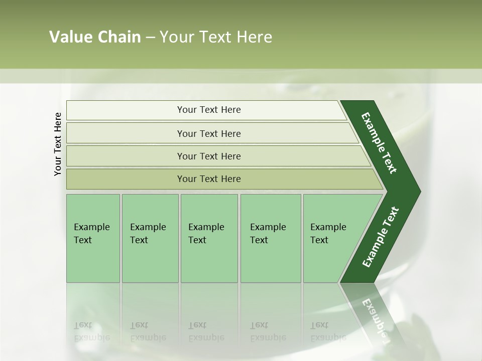 A Green Smoothie In A Glass With Parsley On The Side PowerPoint Template