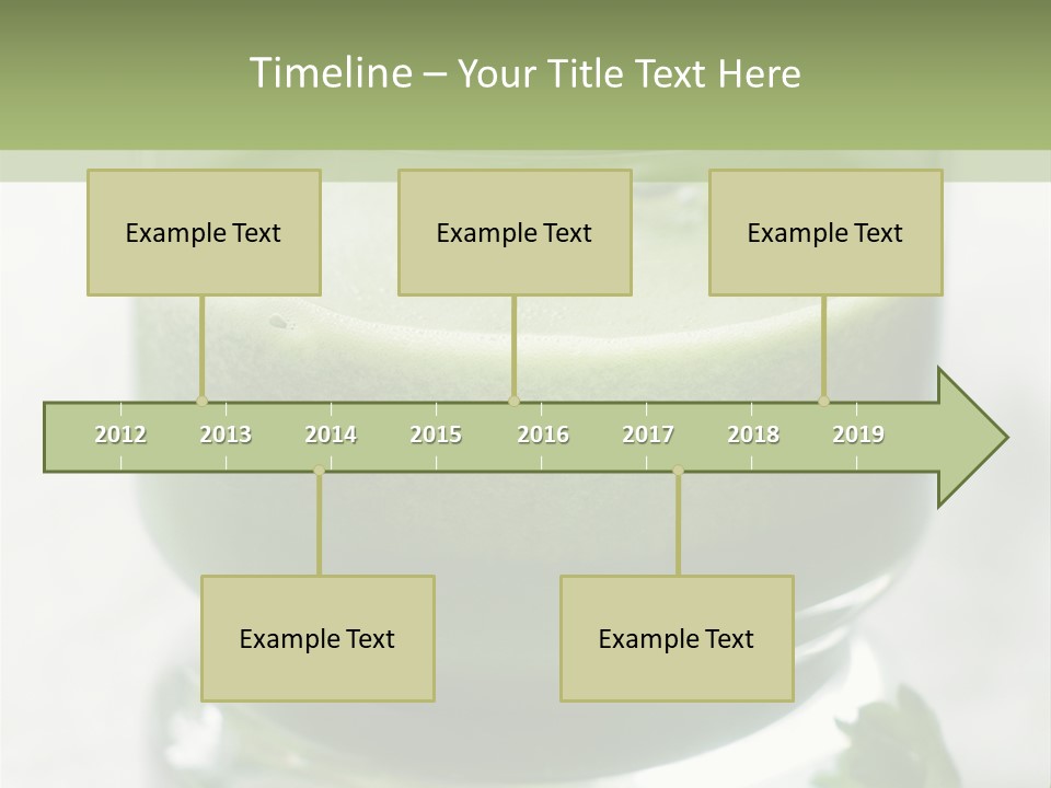 A Green Smoothie In A Glass With Parsley On The Side PowerPoint Template