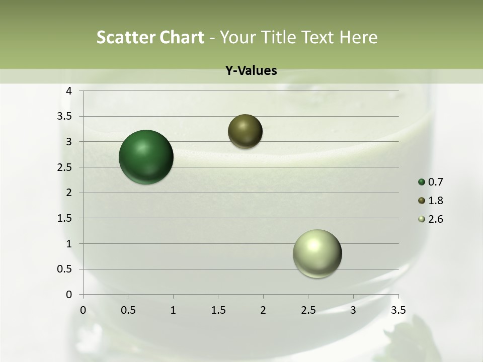 A Green Smoothie In A Glass With Parsley On The Side PowerPoint Template
