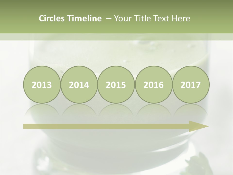 A Green Smoothie In A Glass With Parsley On The Side PowerPoint Template