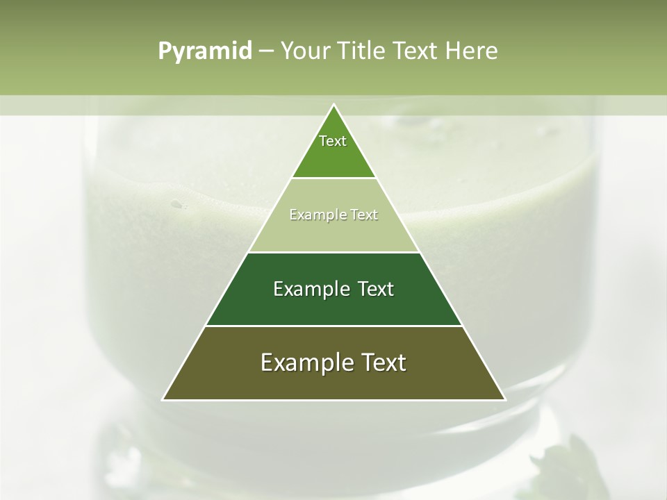 A Green Smoothie In A Glass With Parsley On The Side PowerPoint Template