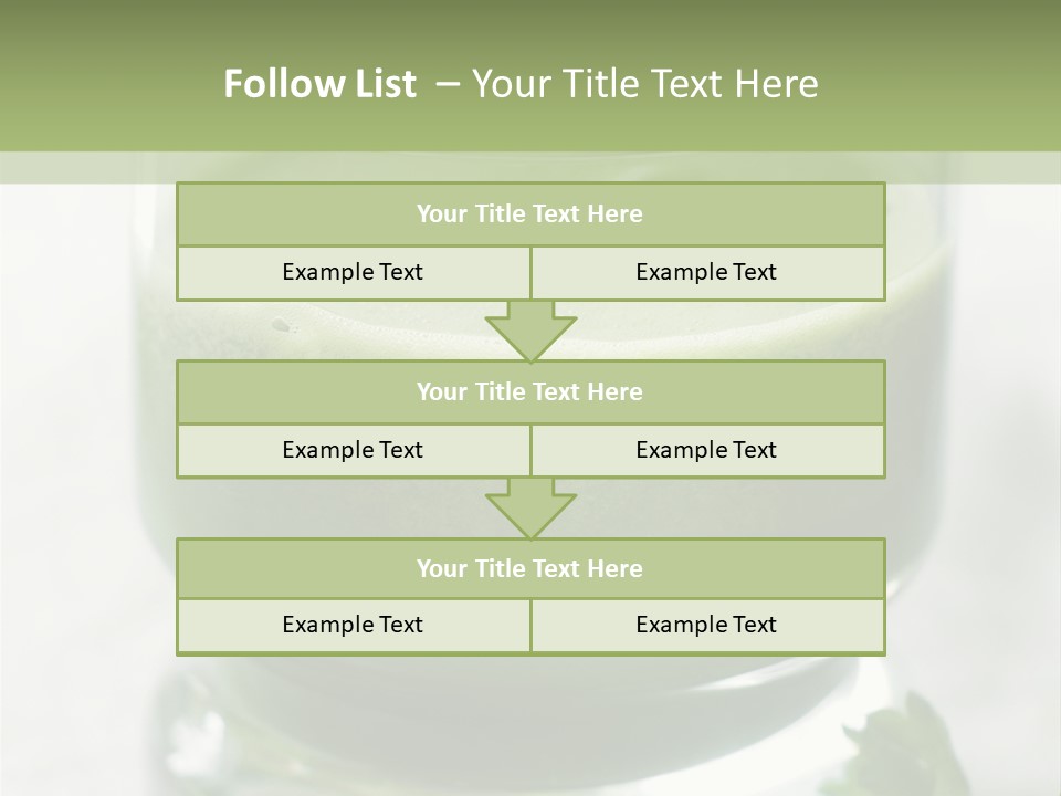 A Green Smoothie In A Glass With Parsley On The Side PowerPoint Template