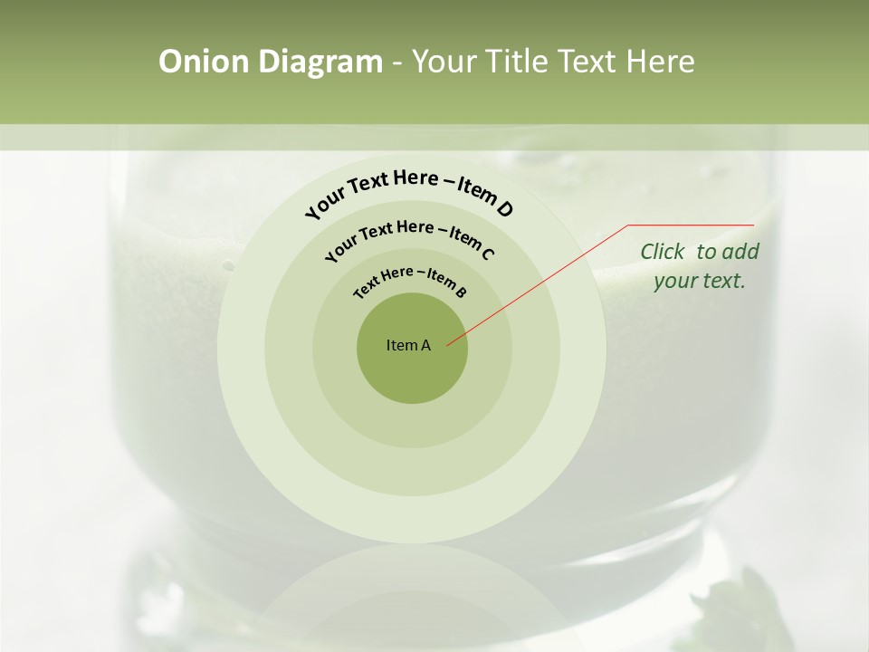 A Green Smoothie In A Glass With Parsley On The Side PowerPoint Template