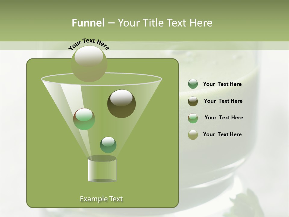 A Green Smoothie In A Glass With Parsley On The Side PowerPoint Template