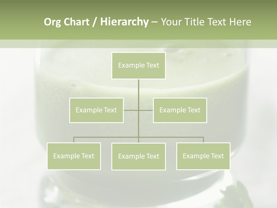 A Green Smoothie In A Glass With Parsley On The Side PowerPoint Template