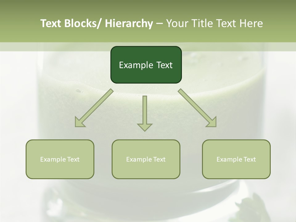A Green Smoothie In A Glass With Parsley On The Side PowerPoint Template