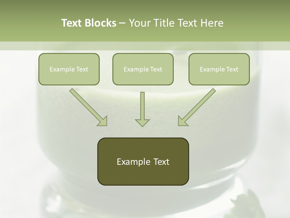 A Green Smoothie In A Glass With Parsley On The Side PowerPoint Template