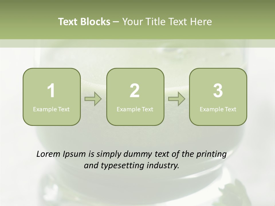 A Green Smoothie In A Glass With Parsley On The Side PowerPoint Template