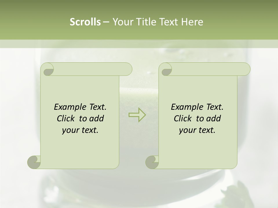 A Green Smoothie In A Glass With Parsley On The Side PowerPoint Template