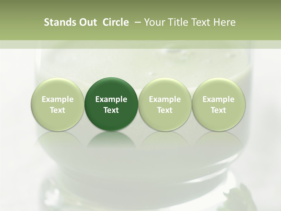 A Green Smoothie In A Glass With Parsley On The Side PowerPoint Template