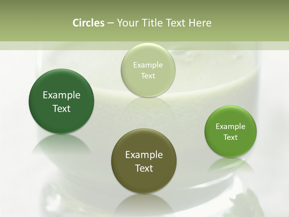 A Green Smoothie In A Glass With Parsley On The Side PowerPoint Template