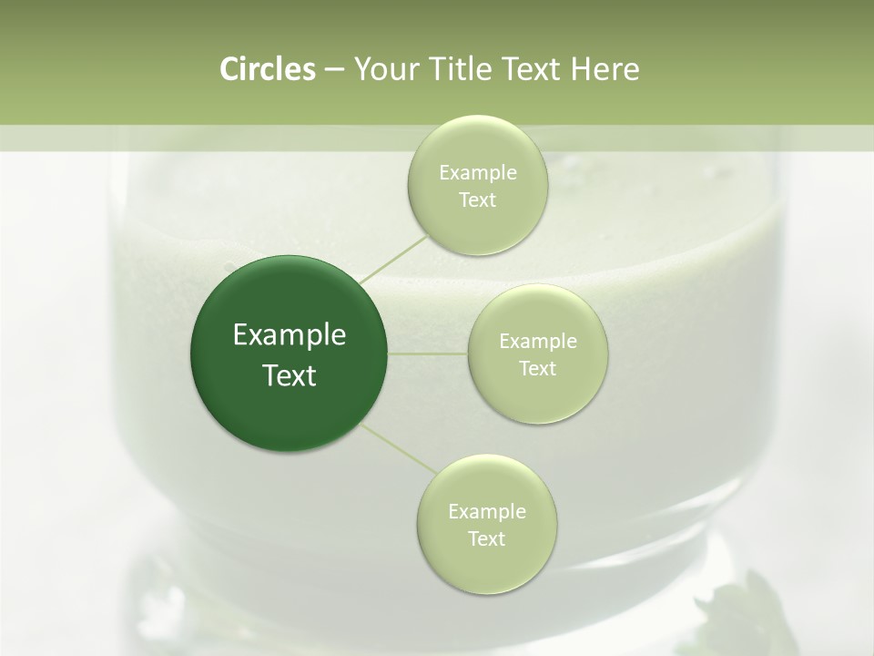 A Green Smoothie In A Glass With Parsley On The Side PowerPoint Template