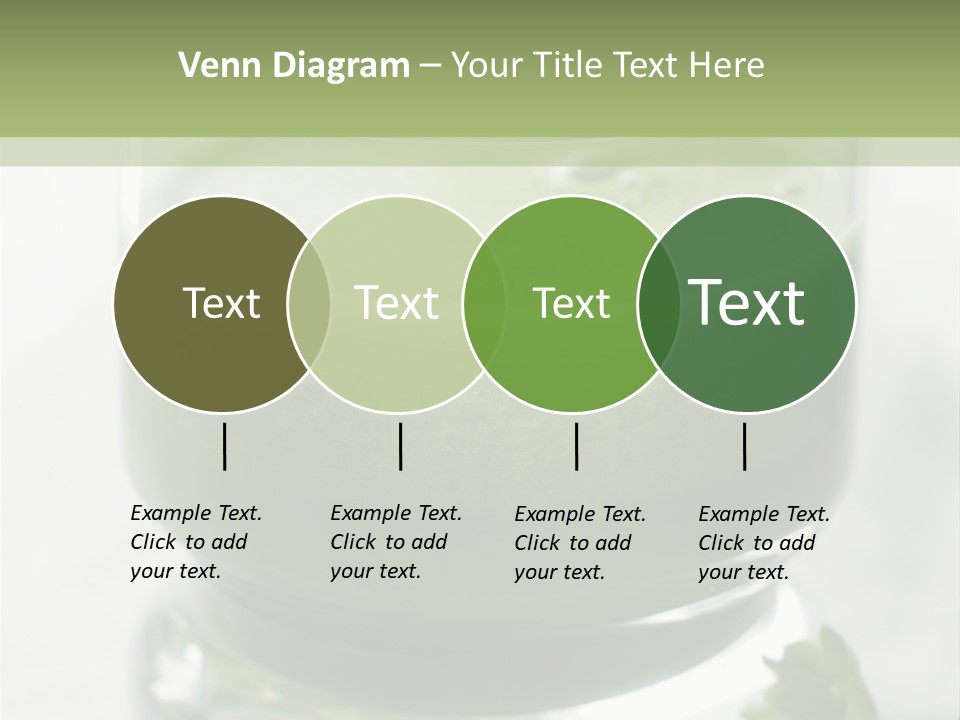 A Green Smoothie In A Glass With Parsley On The Side PowerPoint Template