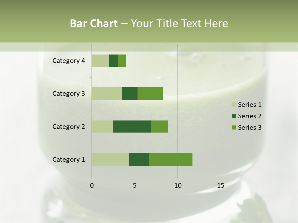 A Green Smoothie In A Glass With Parsley On The Side PowerPoint Template