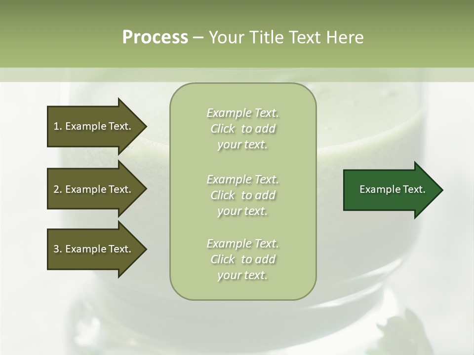 A Green Smoothie In A Glass With Parsley On The Side PowerPoint Template