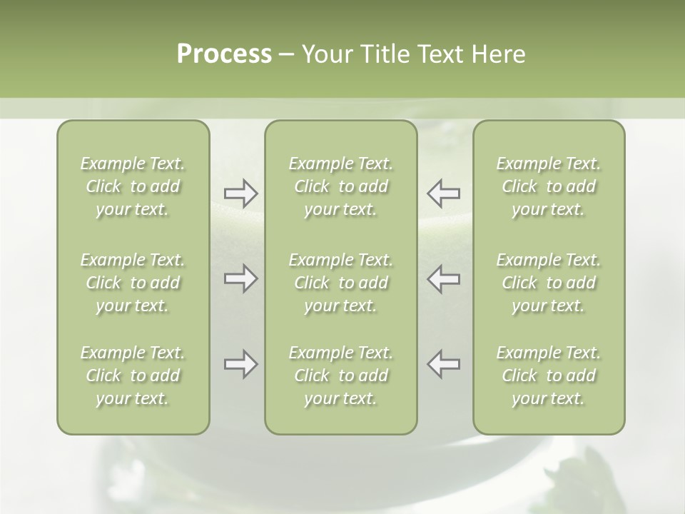 A Green Smoothie In A Glass With Parsley On The Side PowerPoint Template