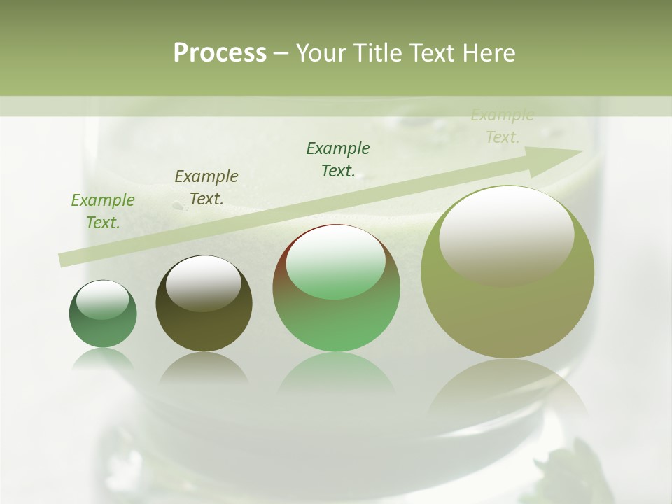 A Green Smoothie In A Glass With Parsley On The Side PowerPoint Template