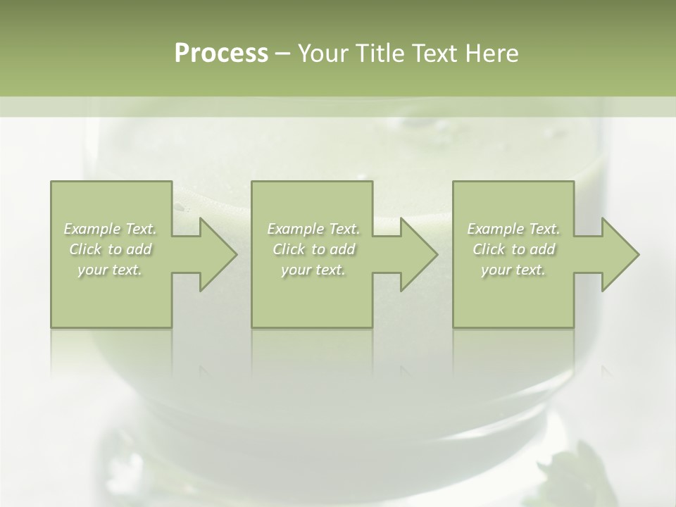 A Green Smoothie In A Glass With Parsley On The Side PowerPoint Template