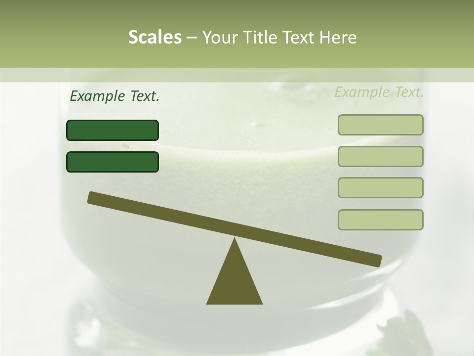 A Green Smoothie In A Glass With Parsley On The Side PowerPoint Template