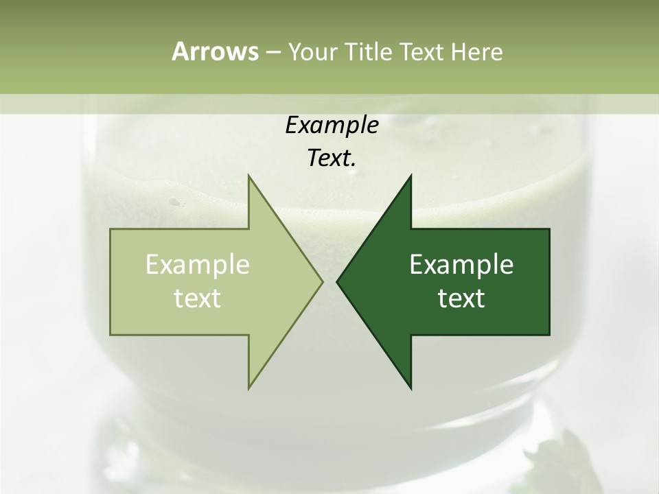 A Green Smoothie In A Glass With Parsley On The Side PowerPoint Template