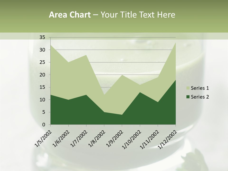 A Green Smoothie In A Glass With Parsley On The Side PowerPoint Template