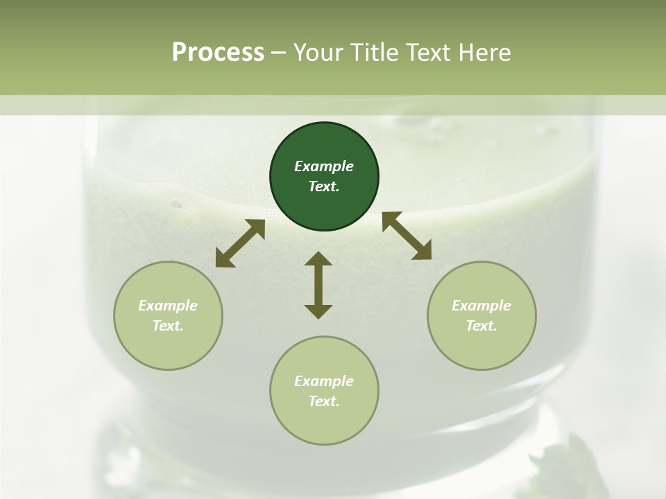 A Green Smoothie In A Glass With Parsley On The Side PowerPoint Template
