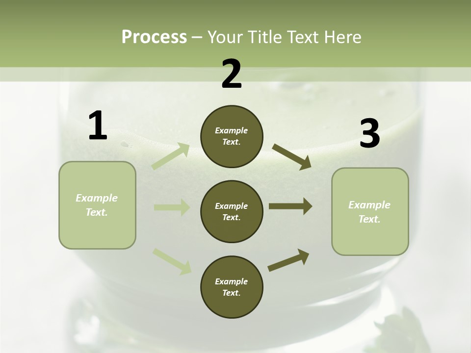 A Green Smoothie In A Glass With Parsley On The Side PowerPoint Template