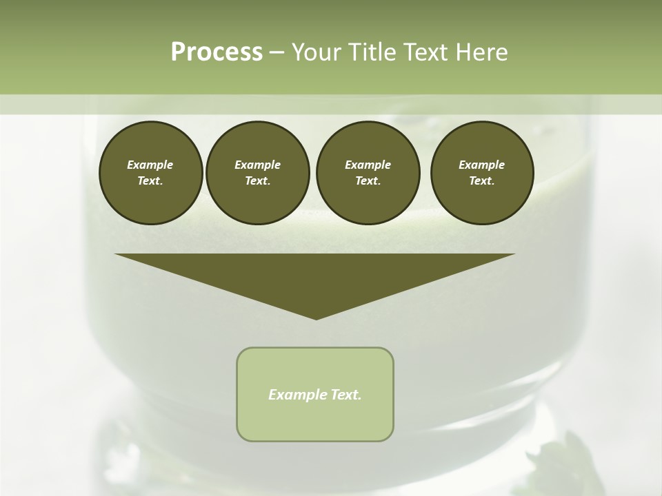 A Green Smoothie In A Glass With Parsley On The Side PowerPoint Template