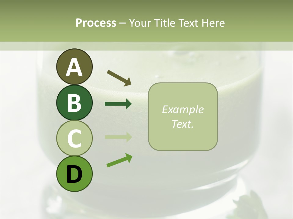 A Green Smoothie In A Glass With Parsley On The Side PowerPoint Template