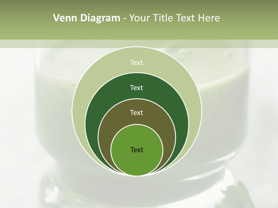 A Green Smoothie In A Glass With Parsley On The Side PowerPoint Template