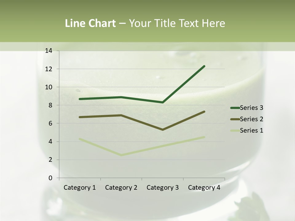 A Green Smoothie In A Glass With Parsley On The Side PowerPoint Template