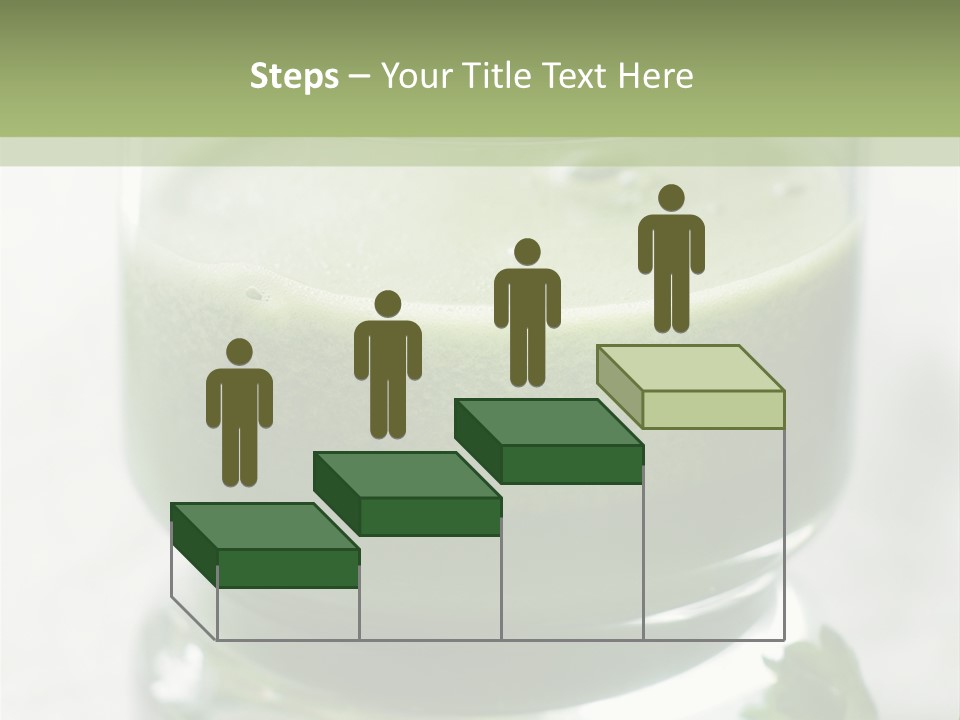 A Green Smoothie In A Glass With Parsley On The Side PowerPoint Template