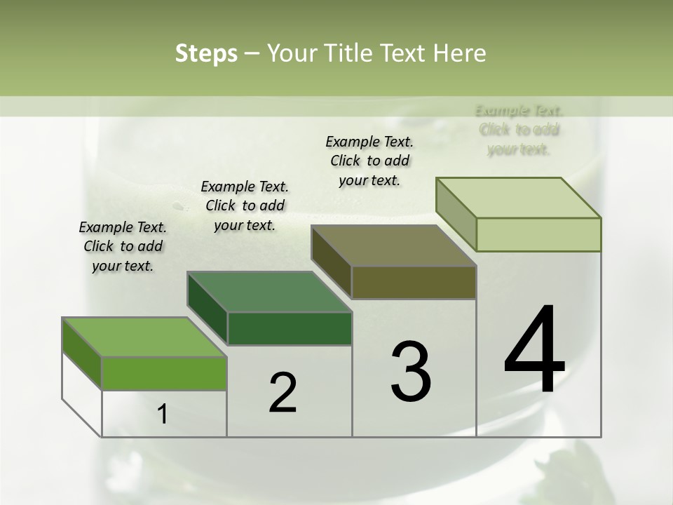 A Green Smoothie In A Glass With Parsley On The Side PowerPoint Template