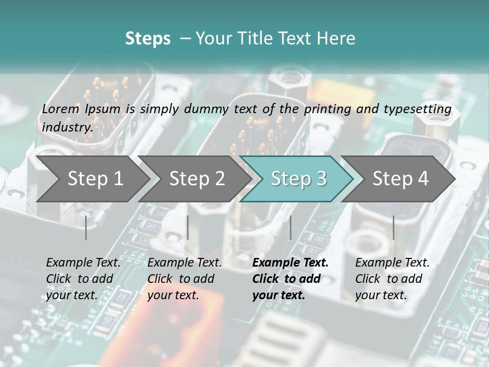 A Close Up Of A Computer Motherboard With Wires PowerPoint Template
