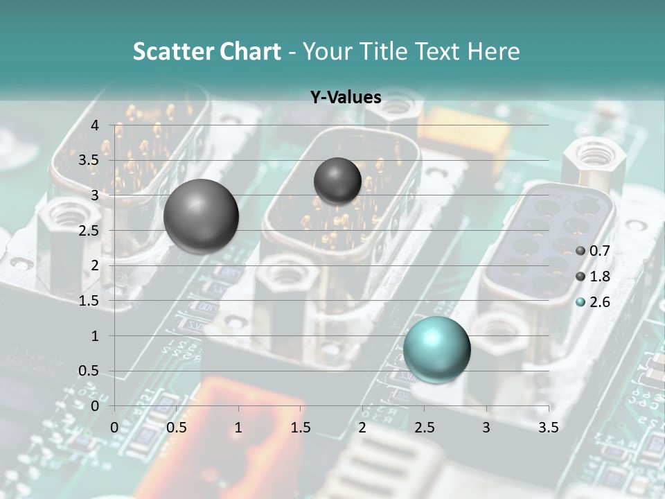 A Close Up Of A Computer Motherboard With Wires PowerPoint Template