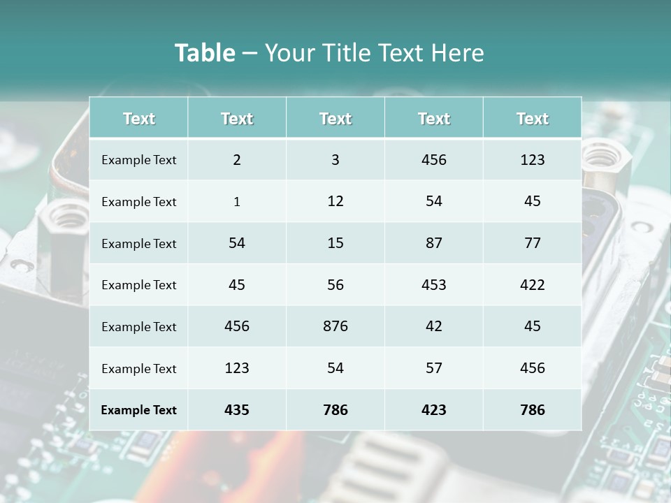 A Close Up Of A Computer Motherboard With Wires PowerPoint Template