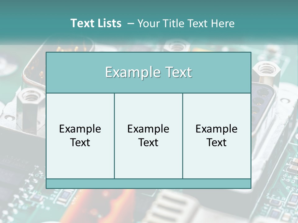 A Close Up Of A Computer Motherboard With Wires PowerPoint Template