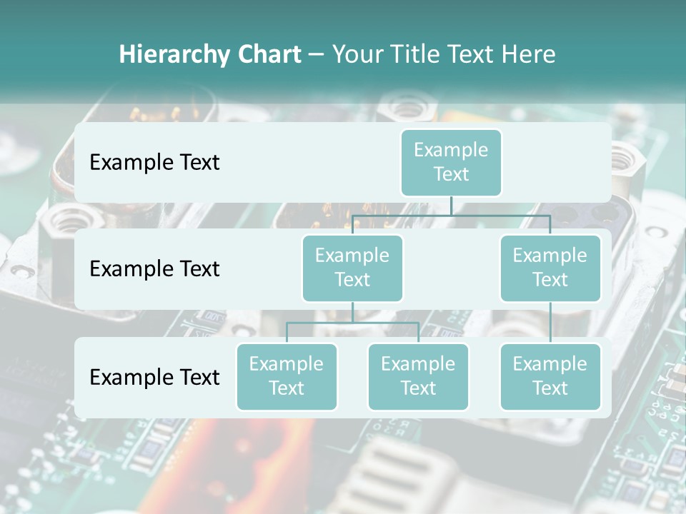 A Close Up Of A Computer Motherboard With Wires PowerPoint Template
