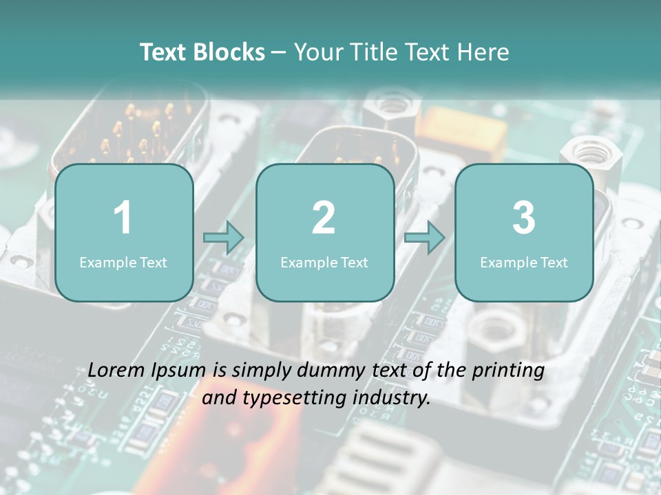 A Close Up Of A Computer Motherboard With Wires PowerPoint Template