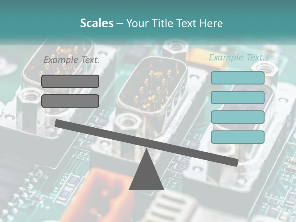 A Close Up Of A Computer Motherboard With Wires PowerPoint Template