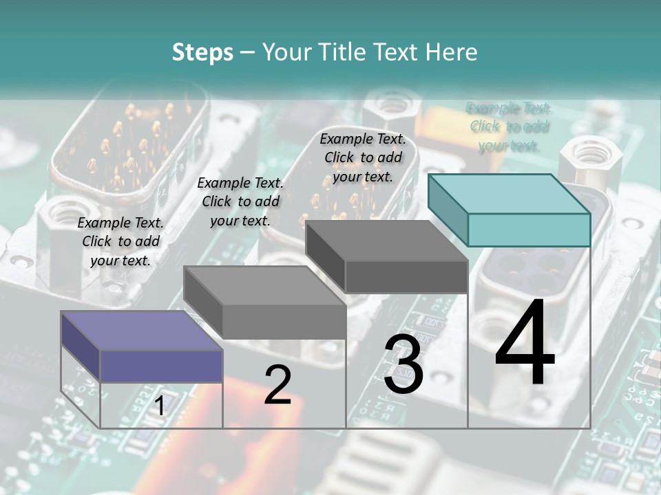 A Close Up Of A Computer Motherboard With Wires PowerPoint Template