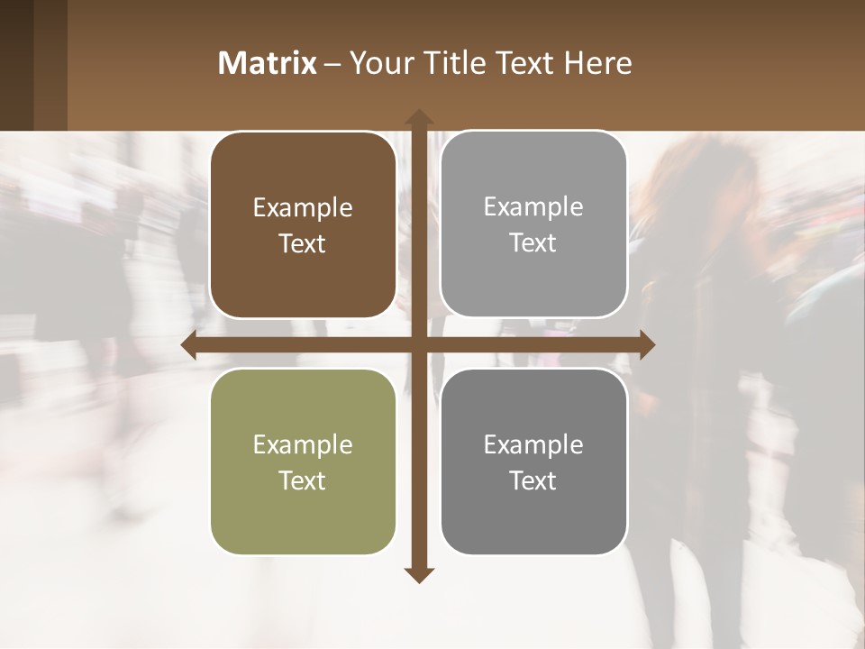 A Group Of People Walking Through A Building PowerPoint Template