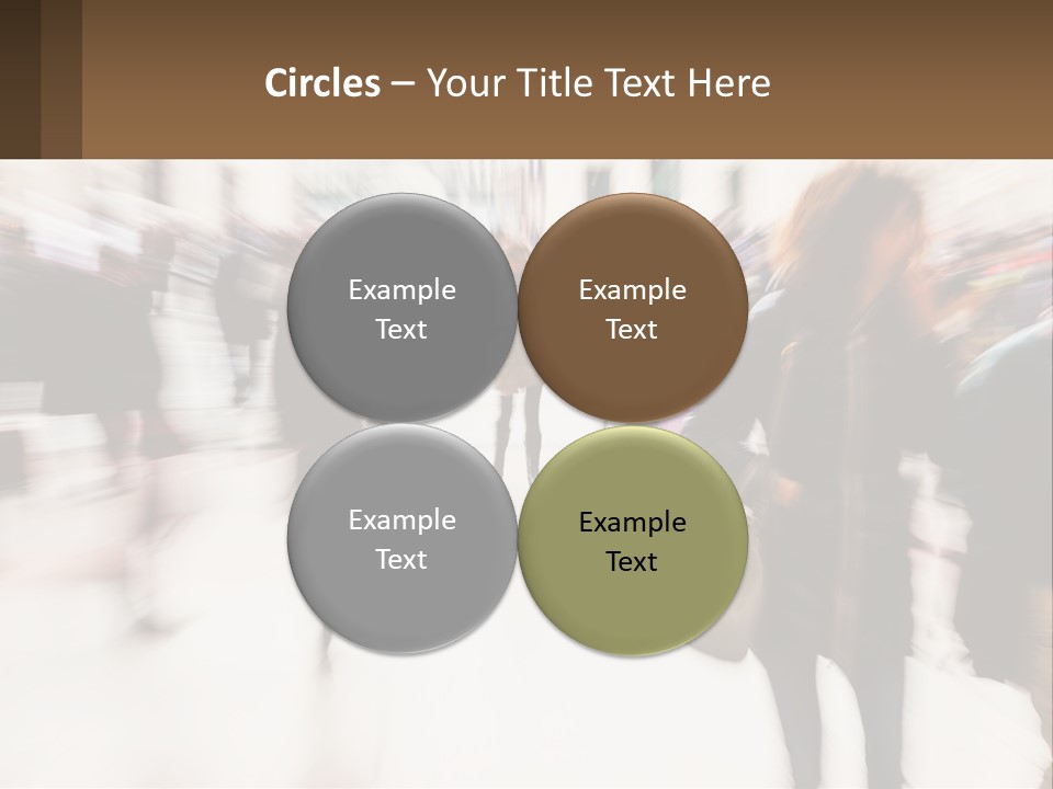 A Group Of People Walking Through A Building PowerPoint Template
