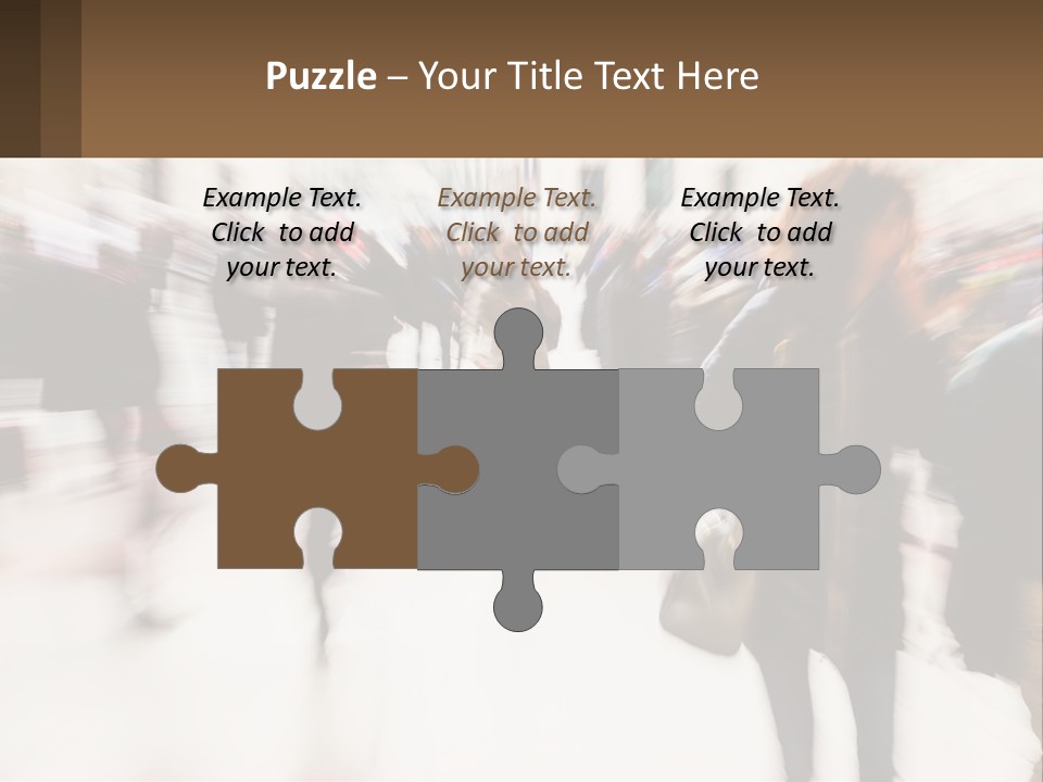 A Group Of People Walking Through A Building PowerPoint Template