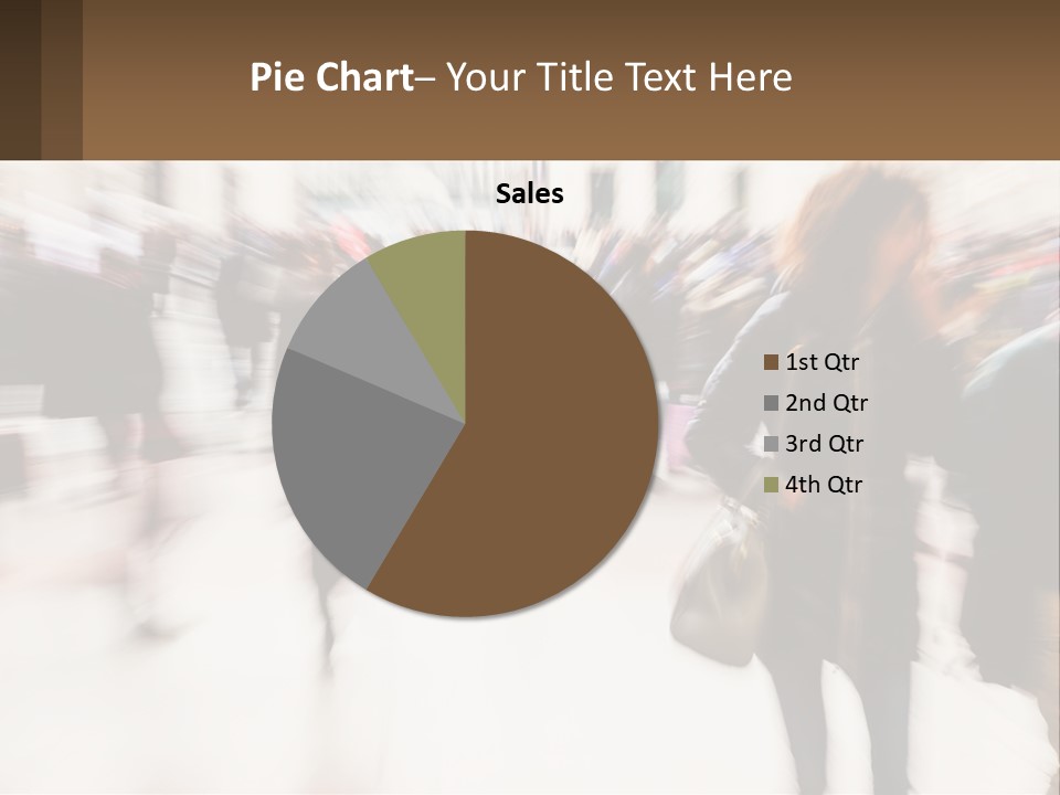 A Group Of People Walking Through A Building PowerPoint Template