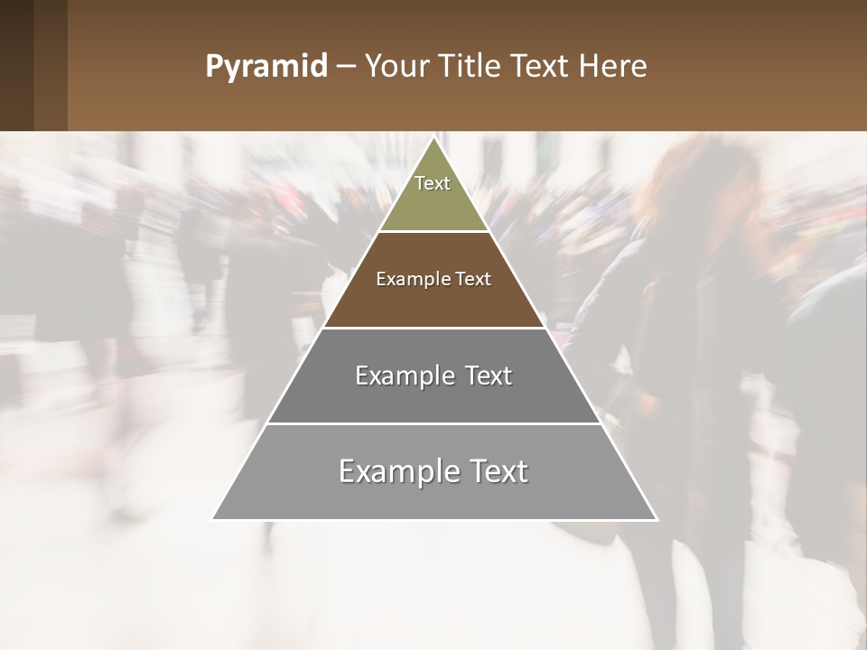 A Group Of People Walking Through A Building PowerPoint Template