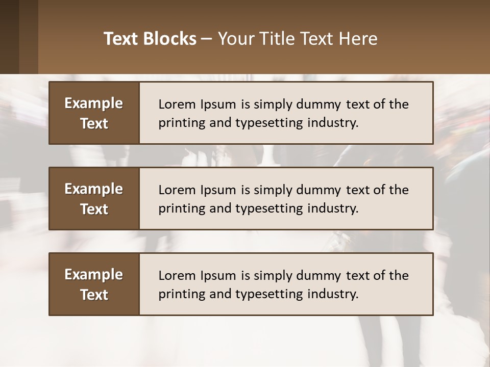 A Group Of People Walking Through A Building PowerPoint Template