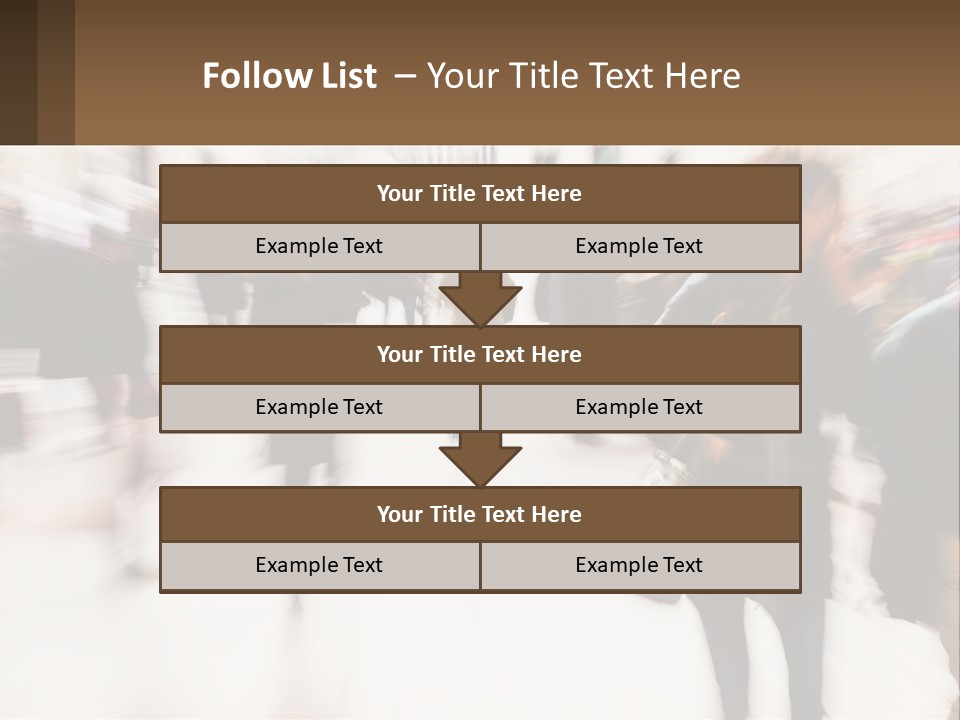 A Group Of People Walking Through A Building PowerPoint Template