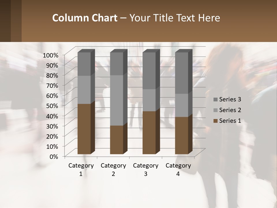 A Group Of People Walking Through A Building PowerPoint Template