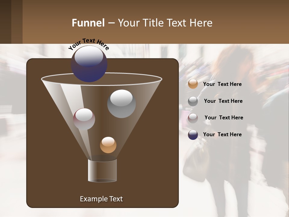 A Group Of People Walking Through A Building PowerPoint Template
